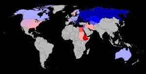 국가별 동방 정교회와 오리엔트 정교회의 비교 분포