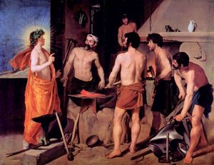 디에고 벨라스케스의 유화 불카누스의 대장간에 있는 아폴로.