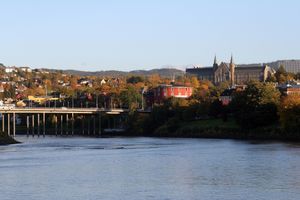 글뢰쇼겐 캠퍼스에 있는 학생회관, 일명 "Studentersamfundet"(빨간 건물)