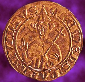 1310년 클레멘스 5세가 묘사된 수 코인