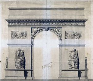 1806년 샬그랭이 그린 개선문 도면