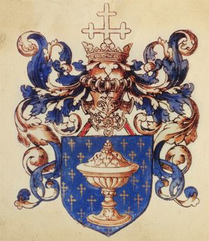 갈리시아 왕국의 문장 (L'armorial Le Blancq, c. 1560 AD).