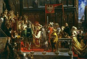 1425년 바벨에서 폴란드 국왕 브와디스와프 3세의 세례