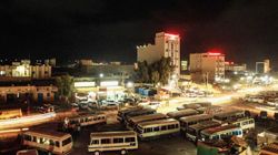 하르게이사의 야경 버스 터미널