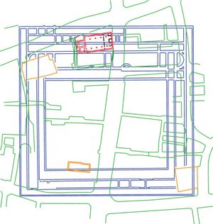 St Peter upon Cornhill 교회와 런던 로마 포럼 위의 위치