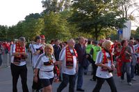 경기를 보러 가는 독일 지지자들