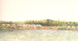 18세기 말 알렉상드르 호드리게스 페레이라에 따른 노사 세뇨라 다 콘세이상의 마을.