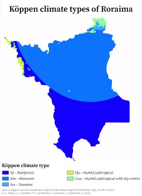 호라이마주의 쾨펜 기후 구분