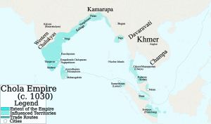 촐라 제국의 최대 영토(1030년경), 라젠드라 1세 치하