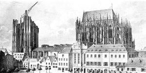 1824년 미완성의 성당, 막스 하삭, Der Dom zu Köln, 1911.