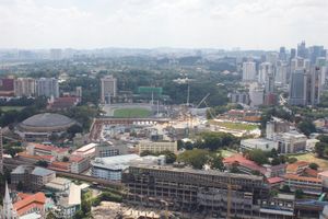 2016년 11월 13일 북쪽(남쪽 방향)에서 본 KL118 건설 현장