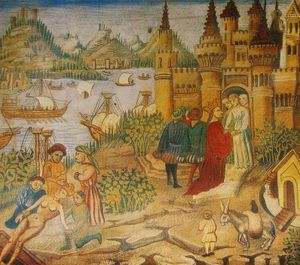 아비세나의 정경에 나오는 살레르노 의학 학교 미니어처