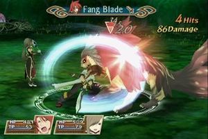 루크가 팡 블레이드를 사용하고 있다