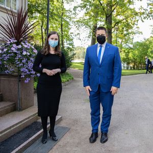 2020년 9월 22일, 라타스와 핀란드 총리 산나 마린