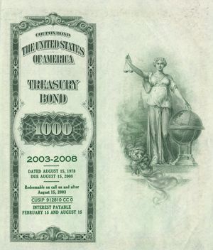 1978년 미국 재무부 채권 $1,000