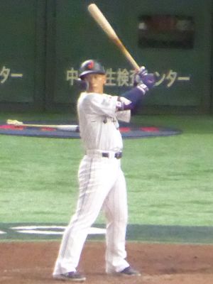 2023년 3월 16일 도쿄 돔에서 열린 WBC에서 일본 국가대표팀 소속으로 출전한 요시다