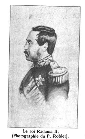 라다마 2세, 라나발로나 1세 여왕의 아들이자 후계자