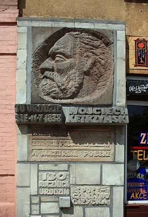 보이치에흐 켕트진스키의 출생지에 있는 기념비
