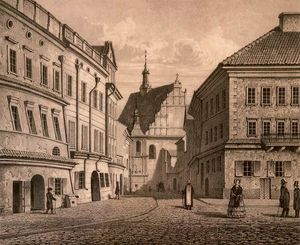 19세기 아담 르뤼의 루블린 구시가지 그림