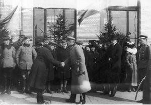 1919년 시에들체 방문 중인 유제프 피우수트스키 원수