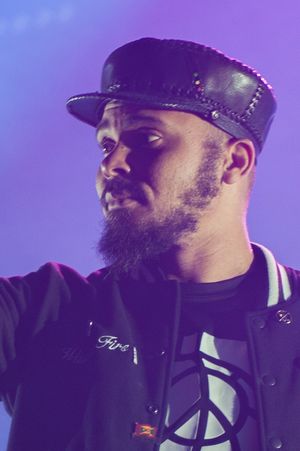 2015년 8월 핀란드 헬싱키 Flow Festival에서 공연하는 메이저 레이저의 왈시 파이어