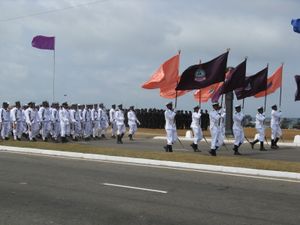 독립 기념일 퍼레이드에 참가한 스리랑카 해군 요원들.