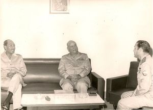 샤즐리, 아흐메드 이스마일 원수, 사다트 대통령과 함께, 1973년