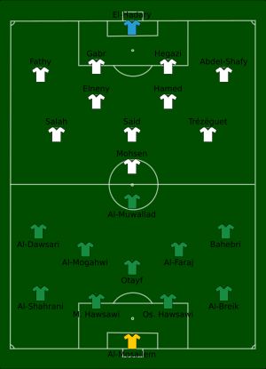 사우디아라비아 대 이집트 경기 선발 라인업