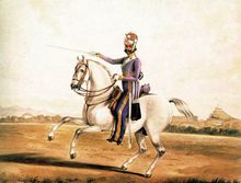 제6 마드라스 경기병대의 sowar, 1845년경.
