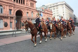 아르헨티나 육군의 기병 척탄병 연대. 이 부대는 다른 척탄병 부대와 달리 기병 부대이다.