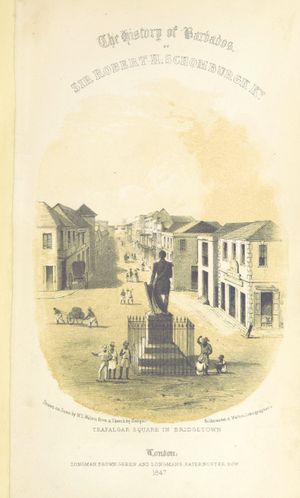 1848년 넬슨 제독 동상 바베이도스 브리지타운 (2020년 철거)