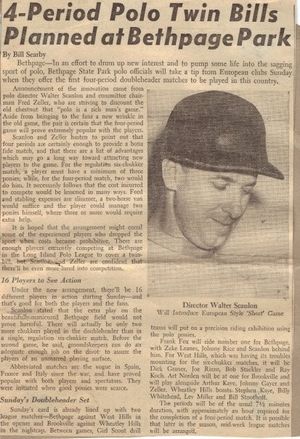 월터 스캔론 이사, 베스페이지, 롱아일랜드