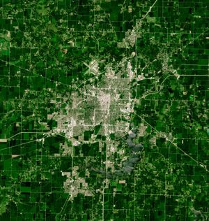 유럽 우주국(ESA) 센티넬-2호가 촬영한 스프링필드의 위성 사진