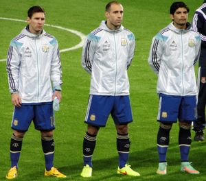 2014년 아르헨티나에서 활약하는 사발레타(가운데)