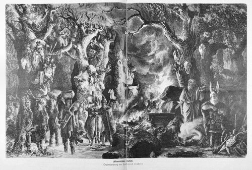 고대 북유럽 율 축제의 삽화 (Die Gartenlaube, 1880)