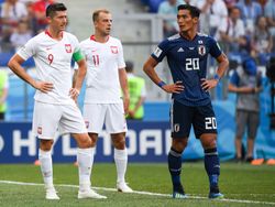 2018년 FIFA 월드컵에서의 로베르트 레반도프스키, 카밀 그로시츠키, 마키노 토모아키