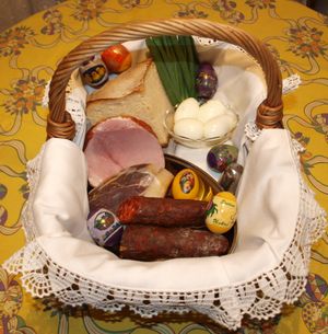 크로아티아의 부활절 바구니