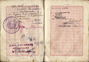 1922년 야고다가 직접 서명한 출국 비자