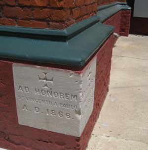 세인트 빈센트 드 폴 로마 가톨릭 교회의 주춧돌, 뉴올리언스, 루이지애나 (1866)