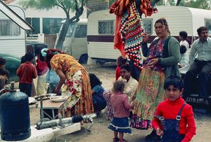 기독교 롬인들이 1980년대 프랑스 생트마리드라메르로 순례하는 모습