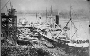 1912년경 이키토스의 부스 부두