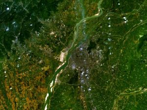 난창 위성 이미지 (2005년)