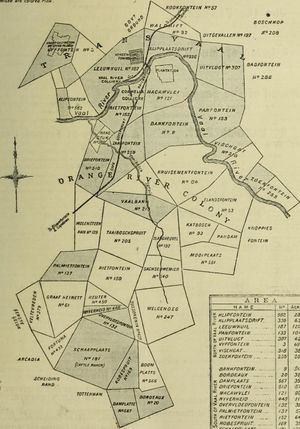 오렌지강 식민지 지도 (1902년)