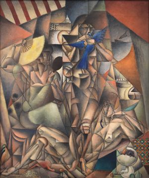 장 메챙제, 1912–1913, 푸른 새 (L'Oiseau bleu), 캔버스에 유채, 230 x 196 cm, 파리 시립 근대 미술관