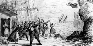 정절을 증명하기 위해 바다에 몸을 던지는 젠타