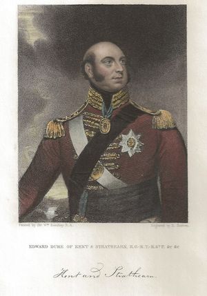 에드워드 스크리븐이 그린 켄트와 스트래선 공작 에드워드 초상화 (1834) (W. 비키의 초상화)