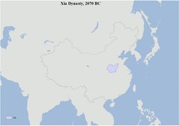 중국 역사상 다양한 왕조와 국가의 대략적인 영토 범위.