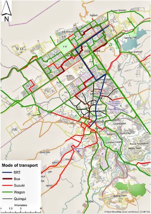 핀디-이슬라마바드 대중교통 노선도