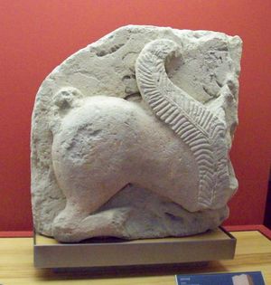 El Salobral의 쌍둥이 스핑크스 중 하나, 시 경계 내에서 발견된 두 개의 이베리아 조각상