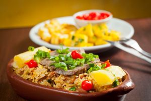 포르탈레자의 전형적인 요리인 바이앙 지 도이스.